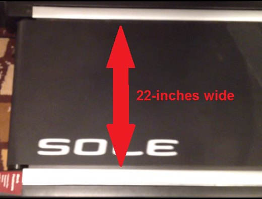 sole s77 treadmill 22 inches wide