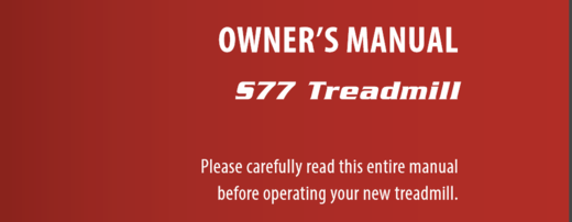 sole s77 treadmill owners manual